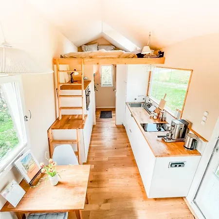 度假居 Tinyhouse Minimalus I - Outdoorkueche Und Nebeldusche *